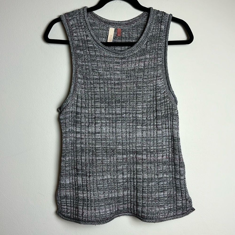 Pilcro Charcoal Ribbed Tank Top